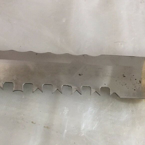 Vintage Quikut Quikkle Utility Bread Knife  9-1/2” Stainless Blade Fork Tip USA - Picture 7 of 8